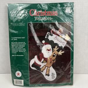 Christmas Felt Stocking Kit Gallery of Stitches Bucilla A Christmas Hug 15 inch